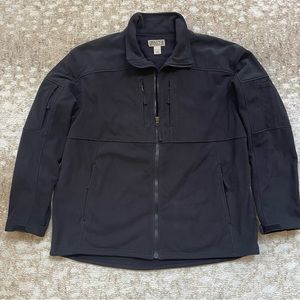 Duluth Trading Co- Size 2XLT Black Shoreman Fleece Windproof Jacket Winter Coat